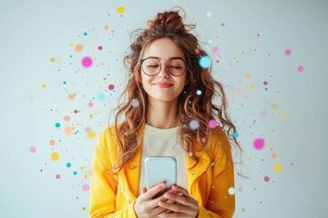 Creative individual captures moments while surrounded by various cameras and gadgets in a bright, modern space during daytime