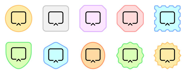 Editable vector cast screen icon. Part of a big icon set family. Perfect for web and app interfaces, presentations, infographics, etc