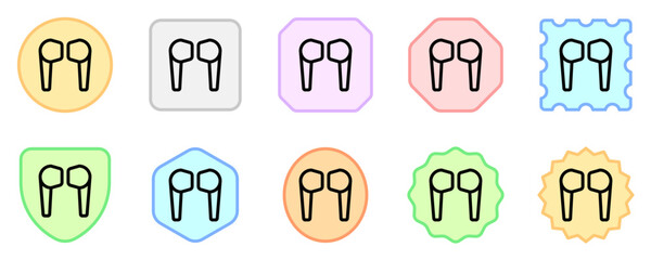 Fototapeta premium Editable vector wireless earphones icon. Part of a big icon set family. Perfect for web and app interfaces, presentations, infographics, etc