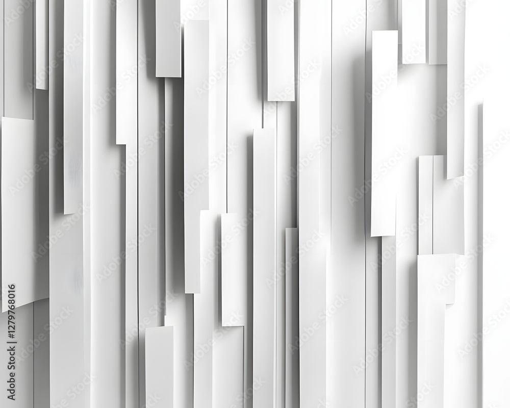 Aufkleber abstract composition of overlapping white rectangles