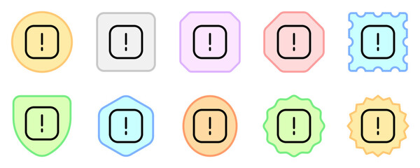 Editable vector exclamation mark warning icon. Part of a big icon set family. Perfect for web and app interfaces, presentations, infographics, etc