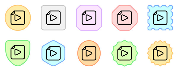 Editable vector multimedia file icon. Part of a big icon set family. Perfect for web and app interfaces, presentations, infographics, etc