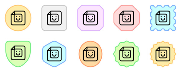 Editable vector emoticon sticker file icon. Part of a big icon set family. Perfect for web and app interfaces, presentations, infographics, etc