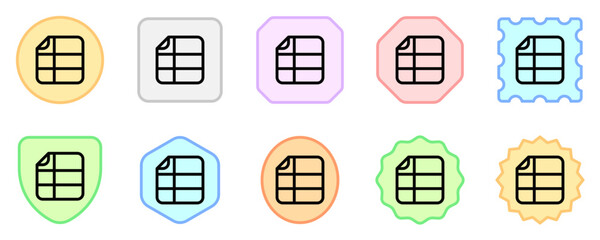 Editable vector spreadsheet file icon. Part of a big icon set family. Perfect for web and app interfaces, presentations, infographics, etc