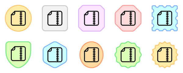Editable vector archive compressed file icon. Part of a big icon set family. Perfect for web and app interfaces, presentations, infographics, etc