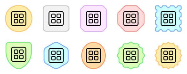 Editable vector app drawer icon. Part of a big icon set family. Perfect for web and app interfaces, presentations, infographics, etc