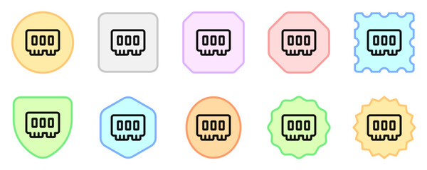 Editable vector memory ram icon. Part of a big icon set family. Perfect for web and app interfaces, presentations, infographics, etc