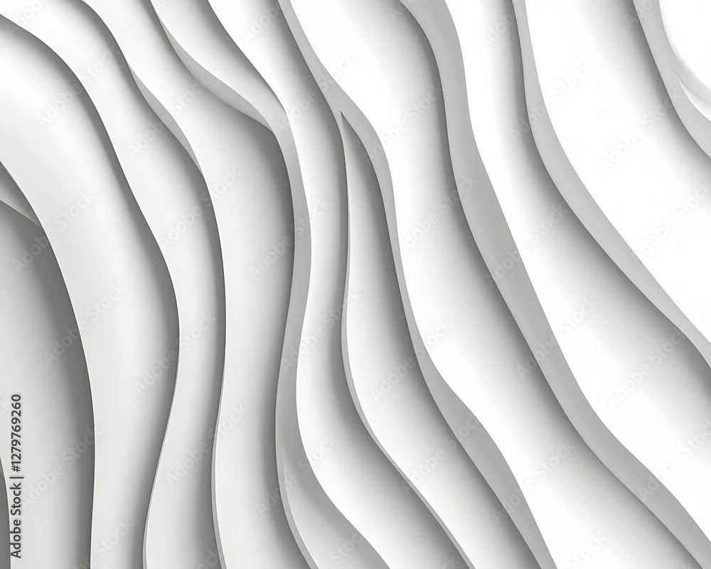 Poster abstract grayscale undulating curves