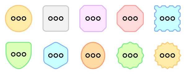 Vector horizontal ellipsis menu icon. Black, white background. Perfect for app and web interfaces, infographics, presentations, marketing, etc.