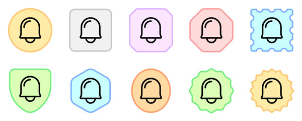 Vector notification bell icon. Black, white background. Perfect for app and web interfaces, infographics, presentations, marketing, etc.