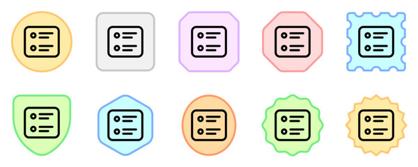 Vector timeline, outline, list icon. Black, white background. Perfect for app and web interfaces, infographics, presentations, marketing, etc.