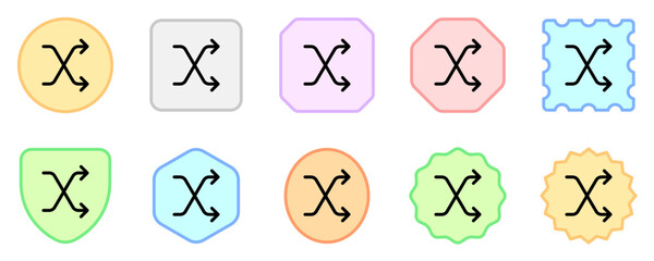 Editable vector shuffle random icon. Black, transparent white background. Part of a big icon set family. Perfect for web and app interfaces, presentations, infographics, etc