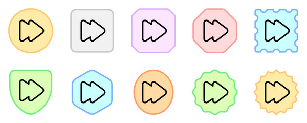 Editable vector forward arrow icon. Black, transparent white background. Part of a big icon set family. Perfect for web and app interfaces, presentations, infographics, etc