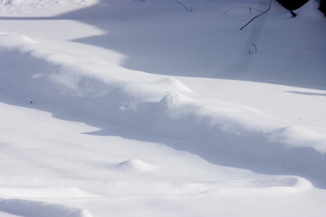 Fototapeta premium Snowy sidewalks in the wintertime