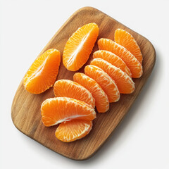 peeled tangerine on a plate