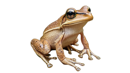 Frog rests on a surface in natural habitat