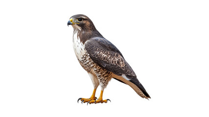 Obraz premium Beautiful hawk standing upright in natural pose