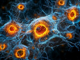 Microscopic Nerve Cells, Active, Brain, Neural Network