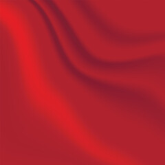 Silk red background. Abstract vector pattern with copy space. Liquid wave texture, smooth drapery wallpaper. Wedding fabric, satin. Wavy design for banner, card, postcard, backdrop.