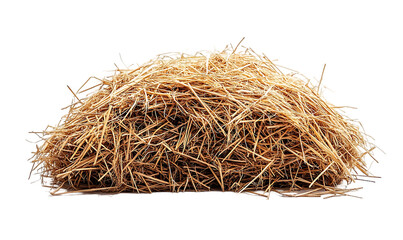 Hay bale isolated on black background © Okla