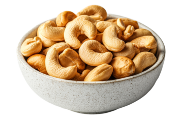 Freshly roasted cashews in a bowl ready to eat