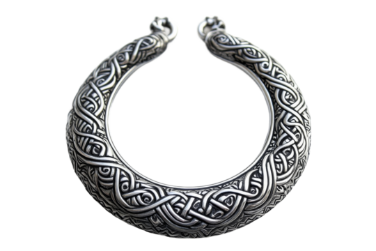 Elegant silver necklace with intricate designs