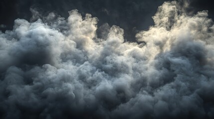 Obraz premium Dramatic storm clouds, thick smoke, ominous sky, backdrop for disaster film, or concept image