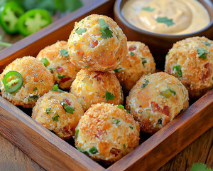 Jalape&ntilde;o Popper Cheese Balls with Bacon