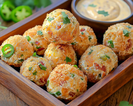 Jalape&ntilde;o Popper Cheese Balls with Bacon