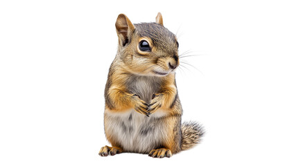 Obraz premium Cute squirrel posing with paws clasped