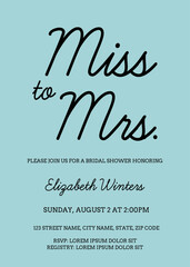 Bridal Shower Invitation Miss To Mrs