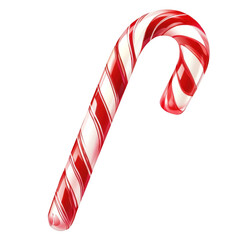 Obraz premium Colorful Candy Cane Isolated on White Background for Holiday Theme