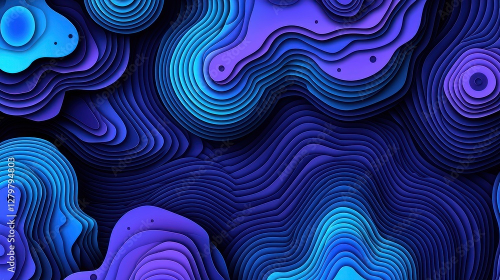 Poster abstract blue layers: a deep dive into layered design