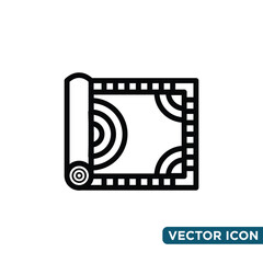 Simple Carpet Icon Design Template 
