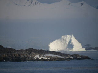 iceberg in sunlight at Antarctica