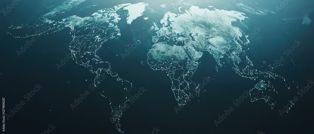 Poster global network: a digital world map