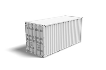 High Angle View of Shipping Container, 3D Illustration