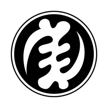 Adinkra gye nyame symbol in West Africa culture	