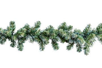 Green garland for festive decoration indoors