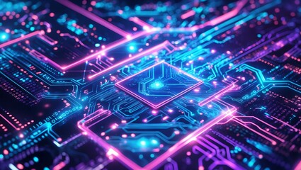 Obraz premium Cyberpunk Circuit