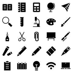 Learning Tools icon vector collection