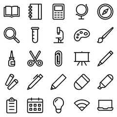 Learning Tools icon vector collection