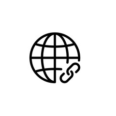 Global Internet Connection Icon – Web Access and Network Symbol