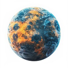 High Resolution Visual of a Photo Exoplanetary, Isolated on a White Background