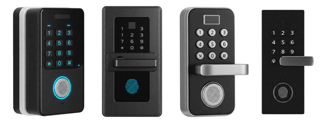 set of code electronic locks on the door