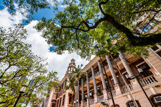 Hong Kong -July 25, 2019: The University of Hong Kong in Pok Fu Lam, Hong Kong. Founded in 1911, it is the oldest tertiary institution in Hong Kong.