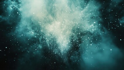 Fototapeta premium Ethereal Cosmic Cloud with Glittering Stars and Soft Swirls of Light in a Dark, Dreamy Atmosphere Capturing the Vastness of Space and Imagination