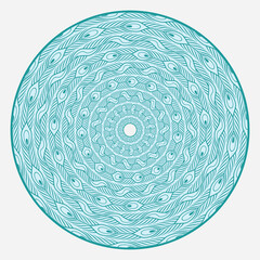 Circular Peacock Pattern EPS Vector