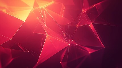 Abstract digital network design, vibrant red and orange. Potential use technology background