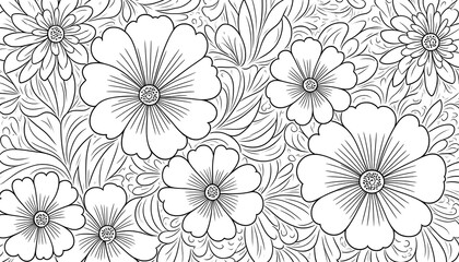 coloring books flower beautiful 